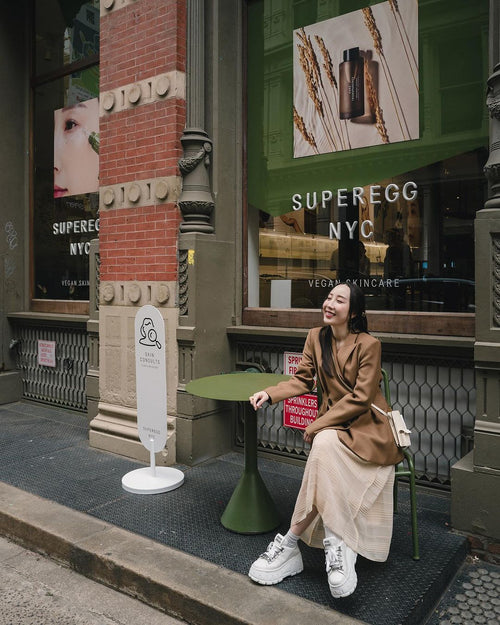 New York Lifestyle Influencer Erica Choi Hosts Superegg Vegan Skincare Pop Up In Manhattan